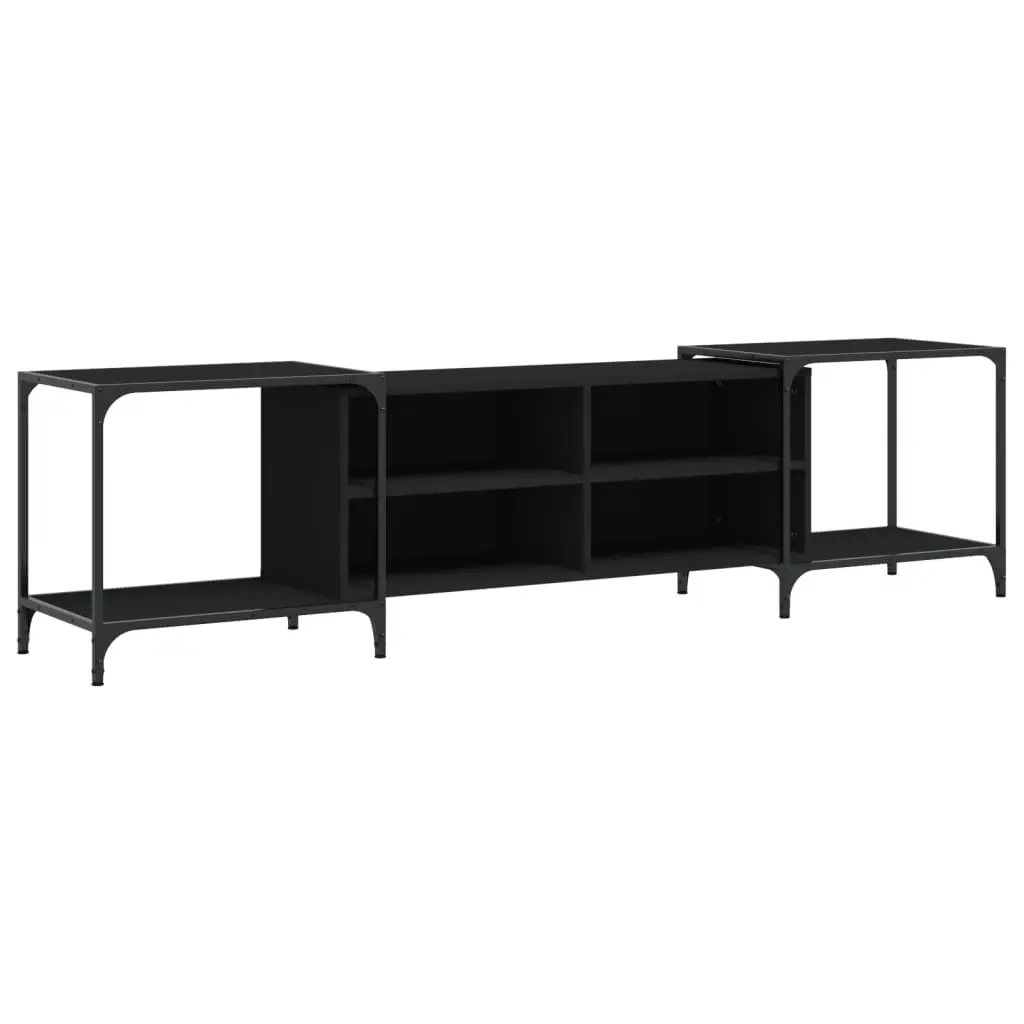 TV Cabinet Black 203x37x50 cm Engineered Wood 837607 - Furniture