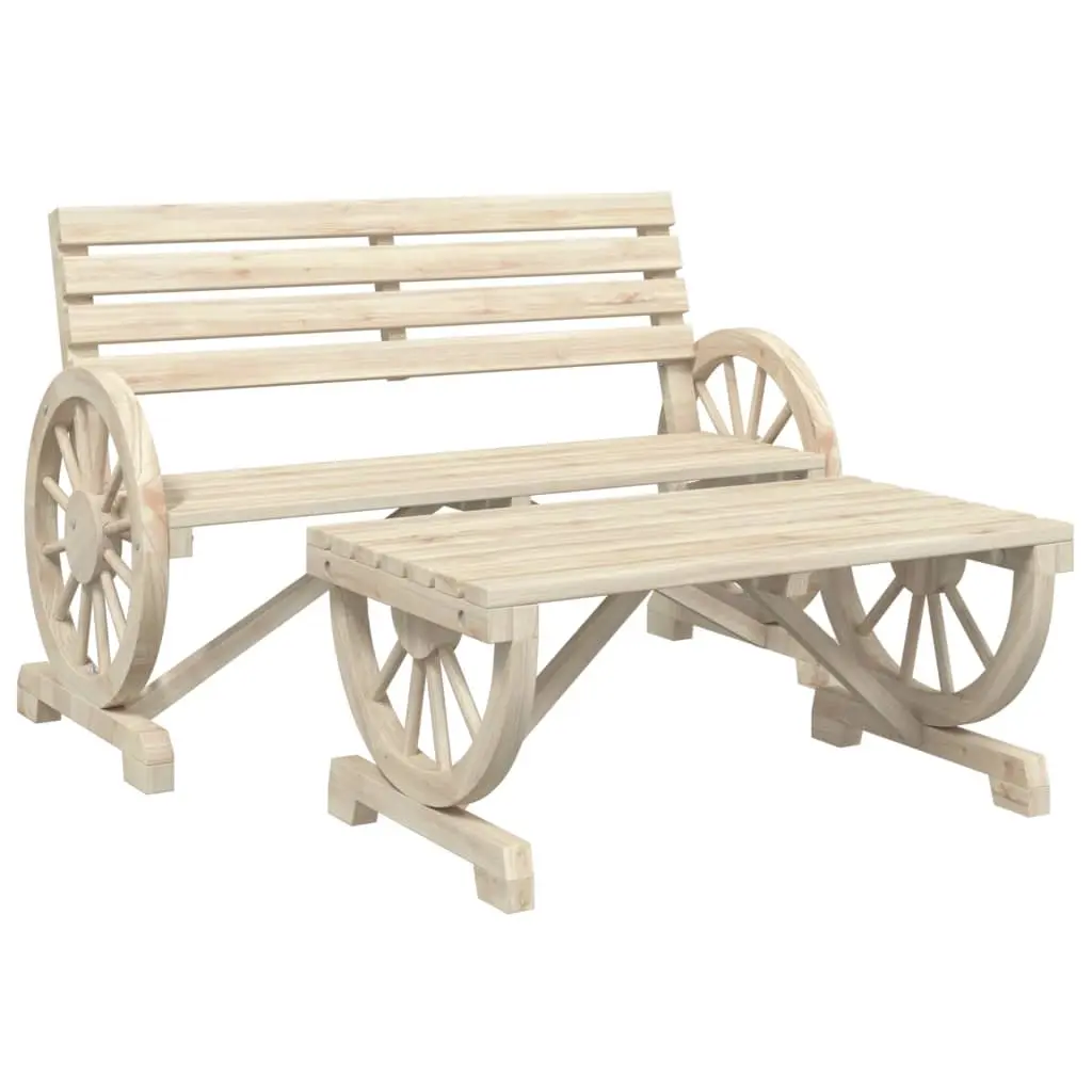 2 Piece Garden Lounge Set Solid Wood Fir 365105 - Furniture