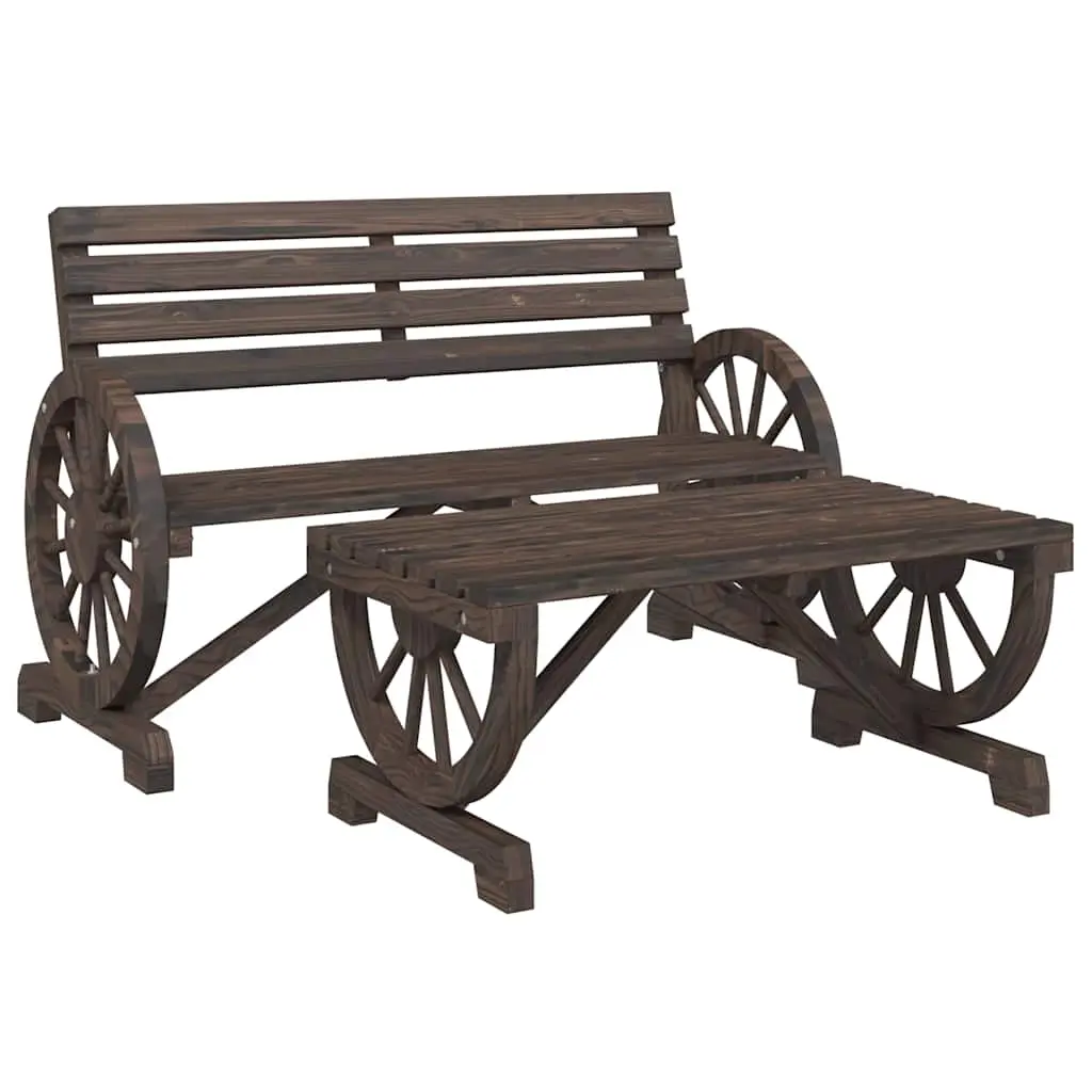 2 Piece Garden Lounge Set Solid Wood Fir 365106 - Furniture