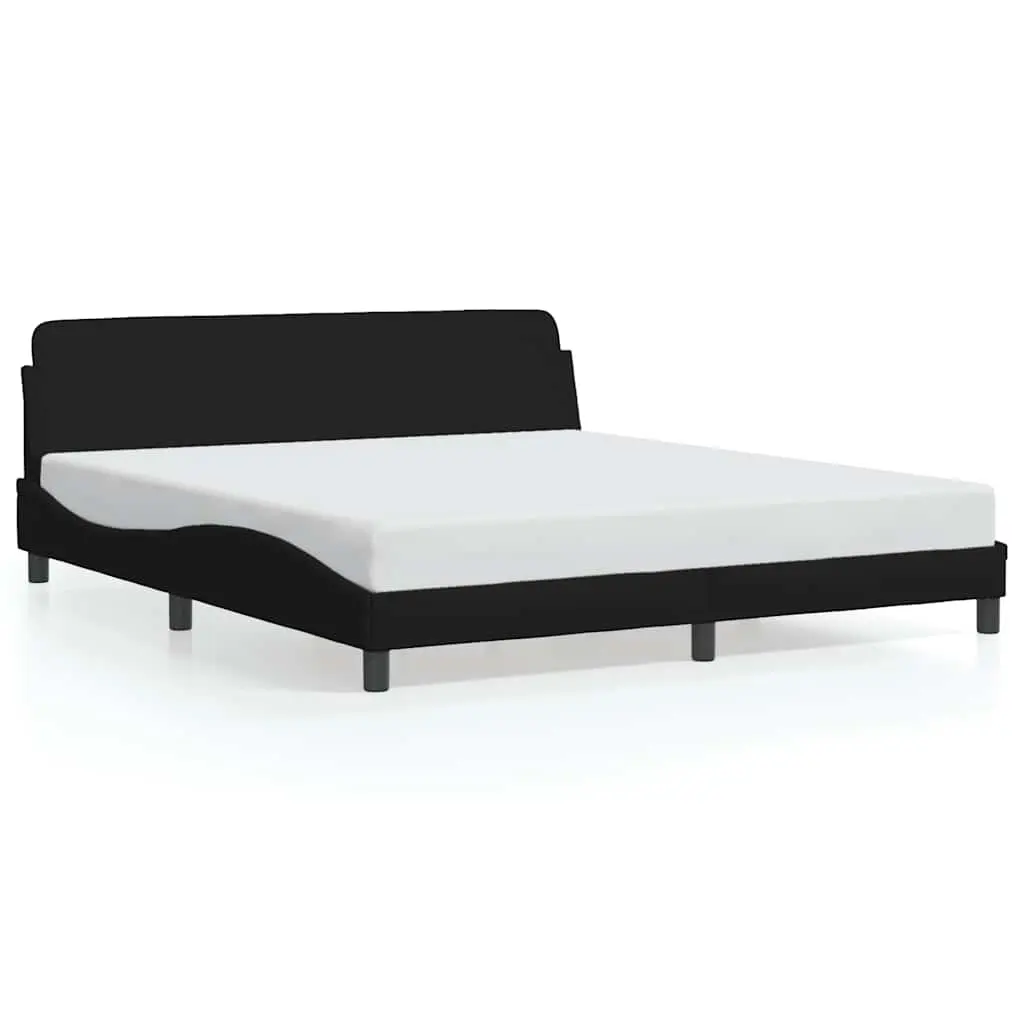 Bed Frame "Dover" Black 180x200 cm King Fabric 373227 - Furniture