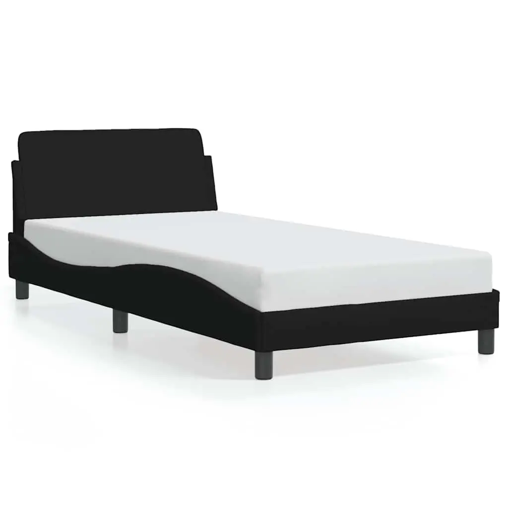 Bed Frame "Dover" Black 107x203 cm King Single Fabric 373312 - Furniture