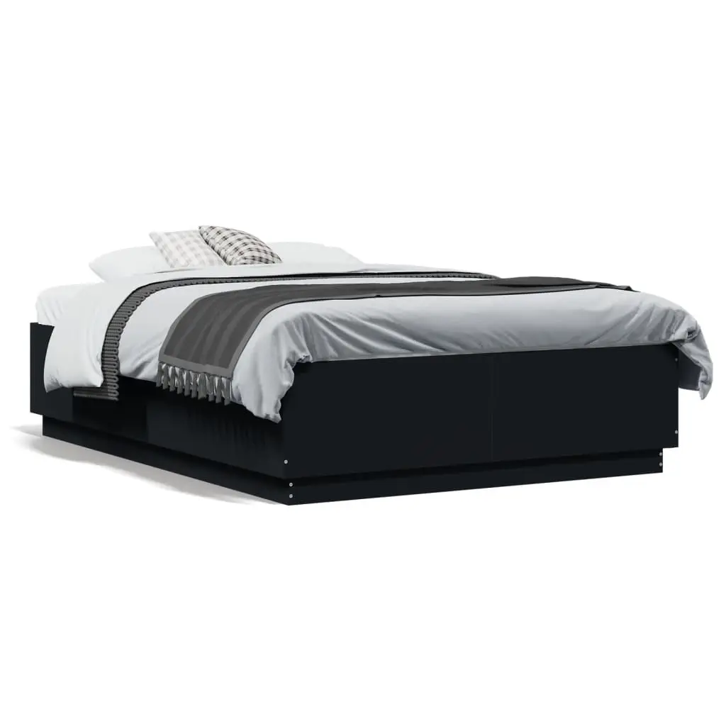 Bed Frame without Mattress Black 135x190 cm 3209738 - Furniture
