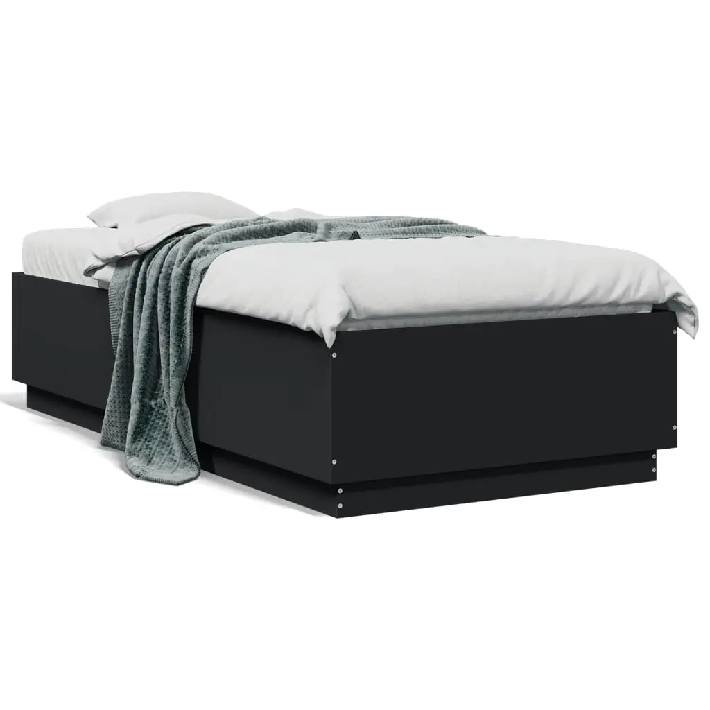Bed Frame without Mattress Black 90x190 cm 3209752 - Furniture