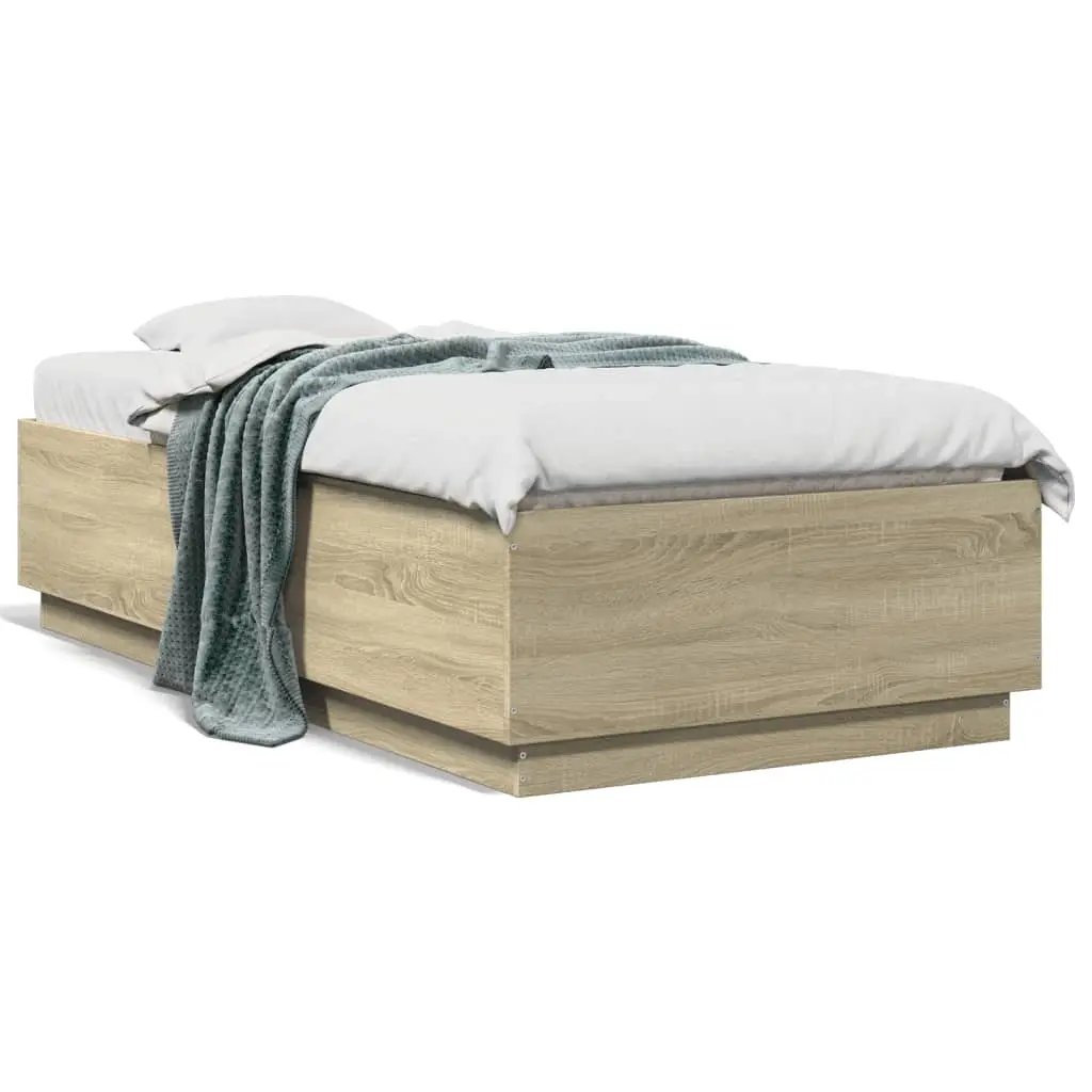 Bed Frame without Mattress Sonoma Oak 90x190 cm 3209753 - Furniture