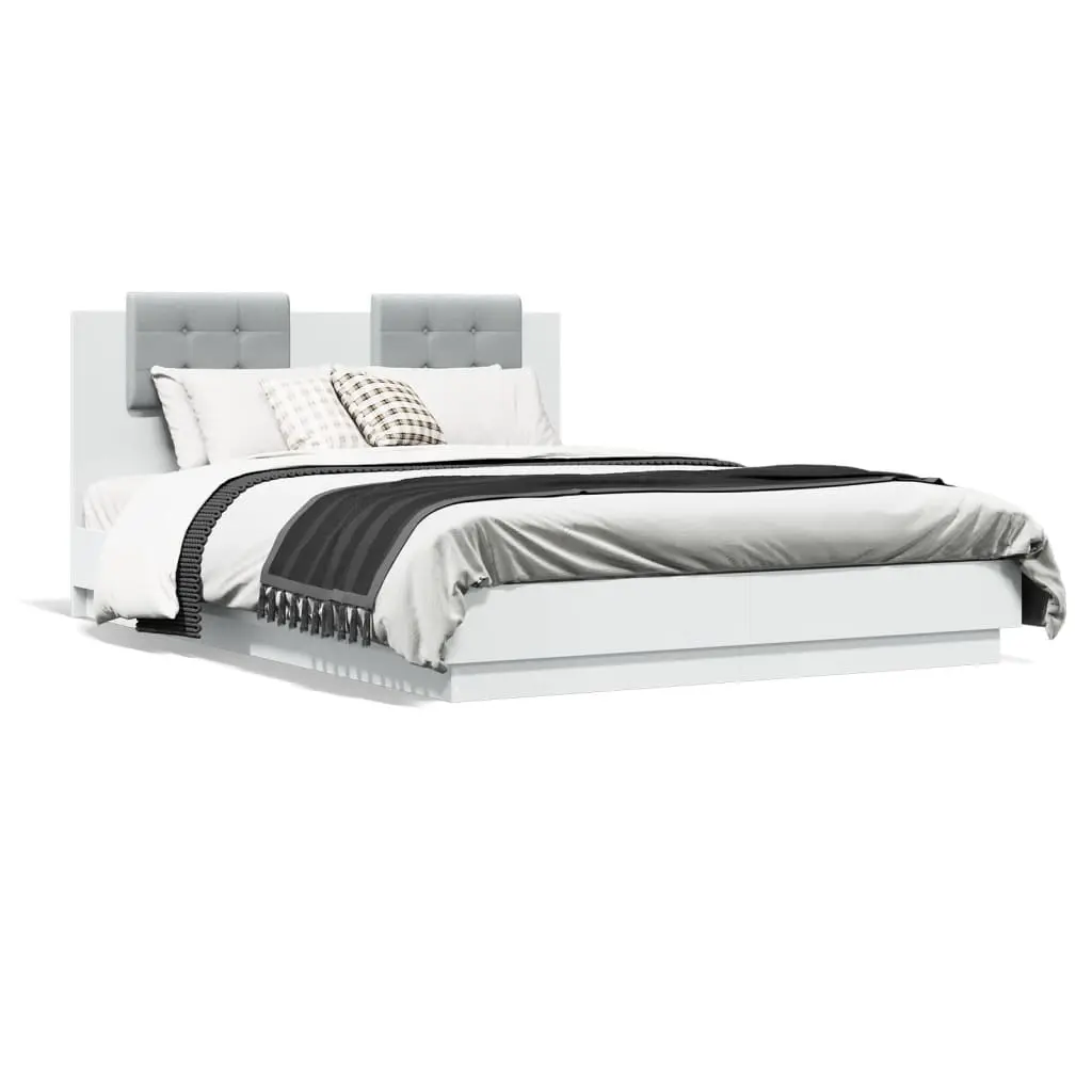 Bed Frame without Mattress White 150x200 cm 3209912 - Furniture