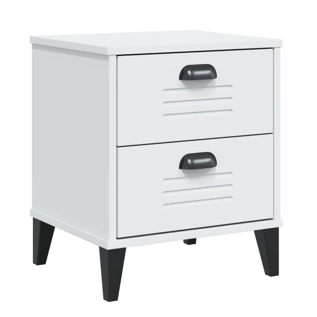 Bedside Cabinet VIKEN White Engineered Wood 374908 - Furniture