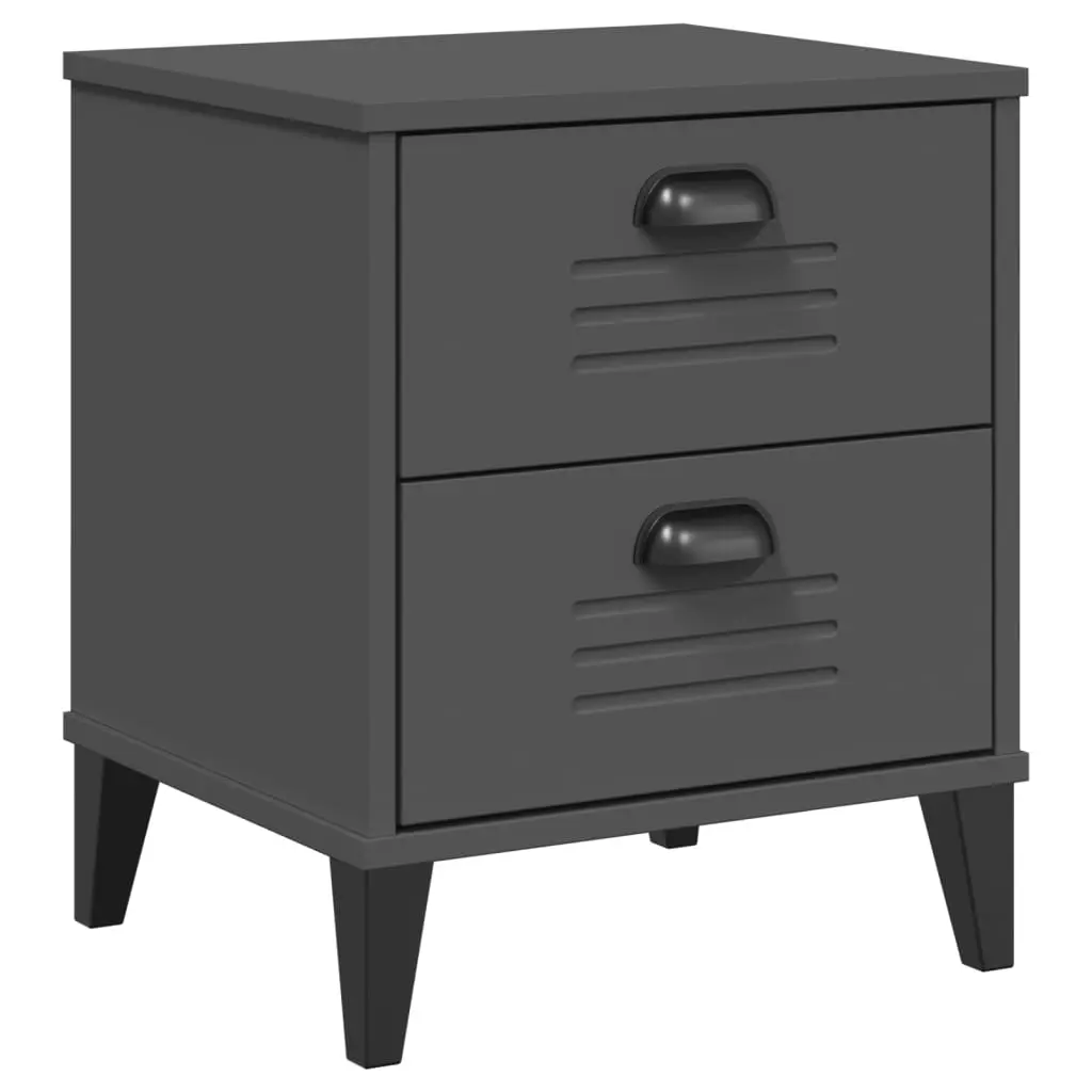 Bedside Cabinet VIKEN Anthracite Grey Engineered Wood 374910 - Furniture