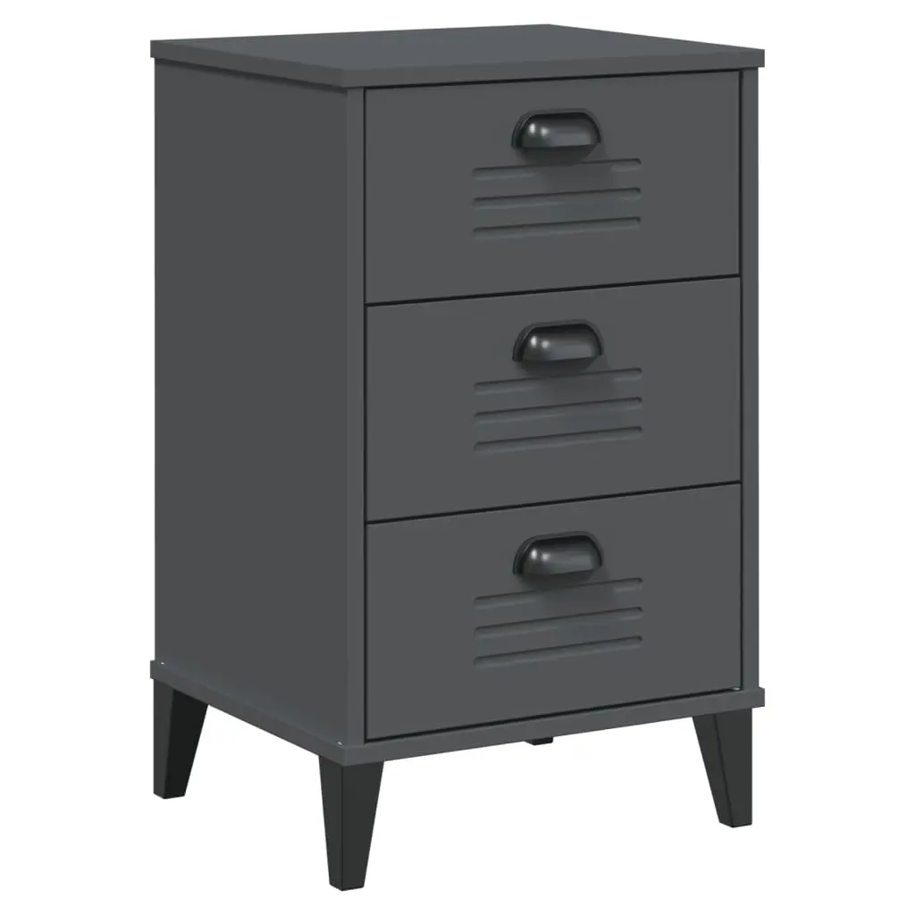 Bedside Cabinet VIKEN Anthracite Grey Engineered Wood 374913 - Furniture