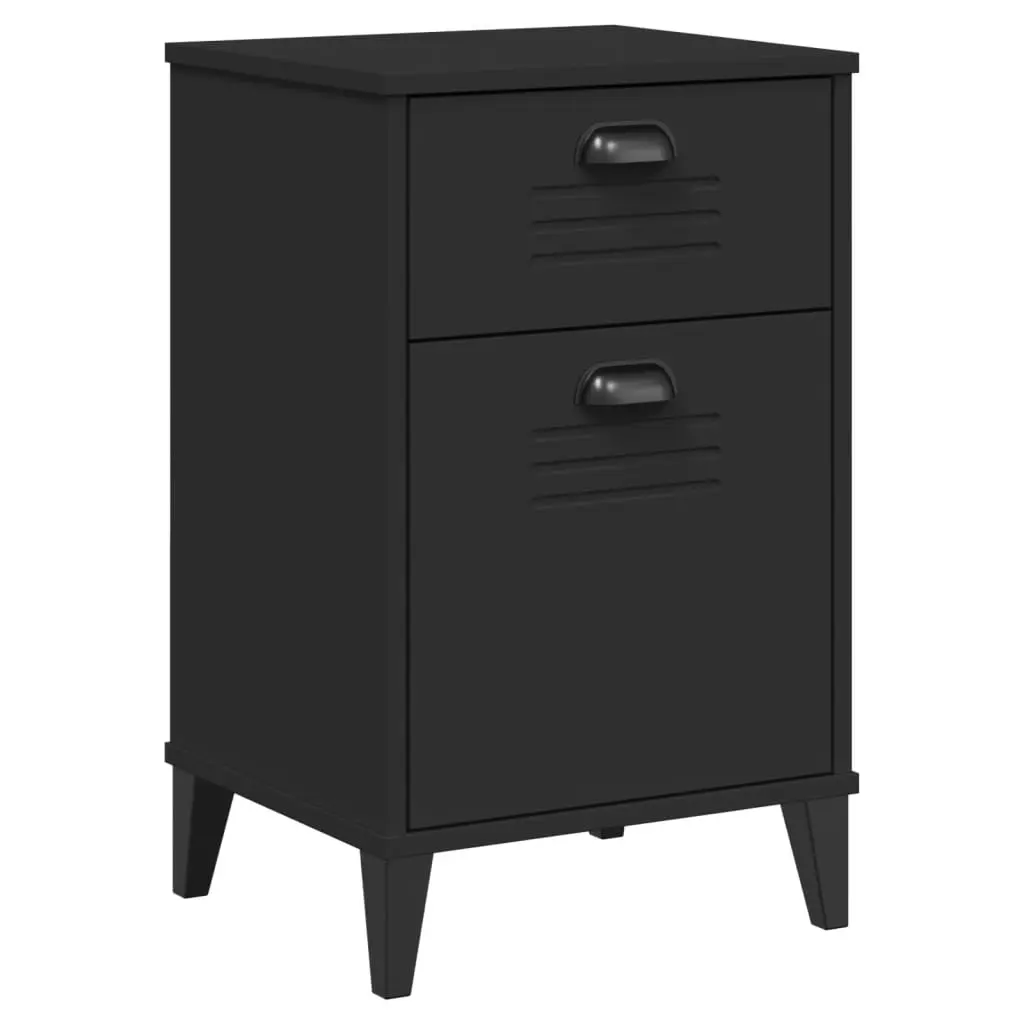 Bedside Cabinet VIKEN Black Engineered Wood 374915 - Furniture