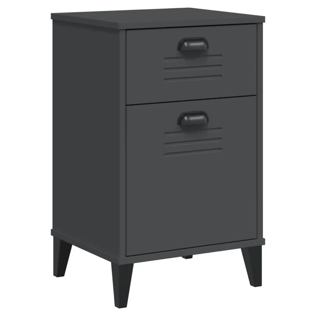 Bedside Cabinet VIKEN Anthracite Grey Engineered Wood 374916 - Furniture