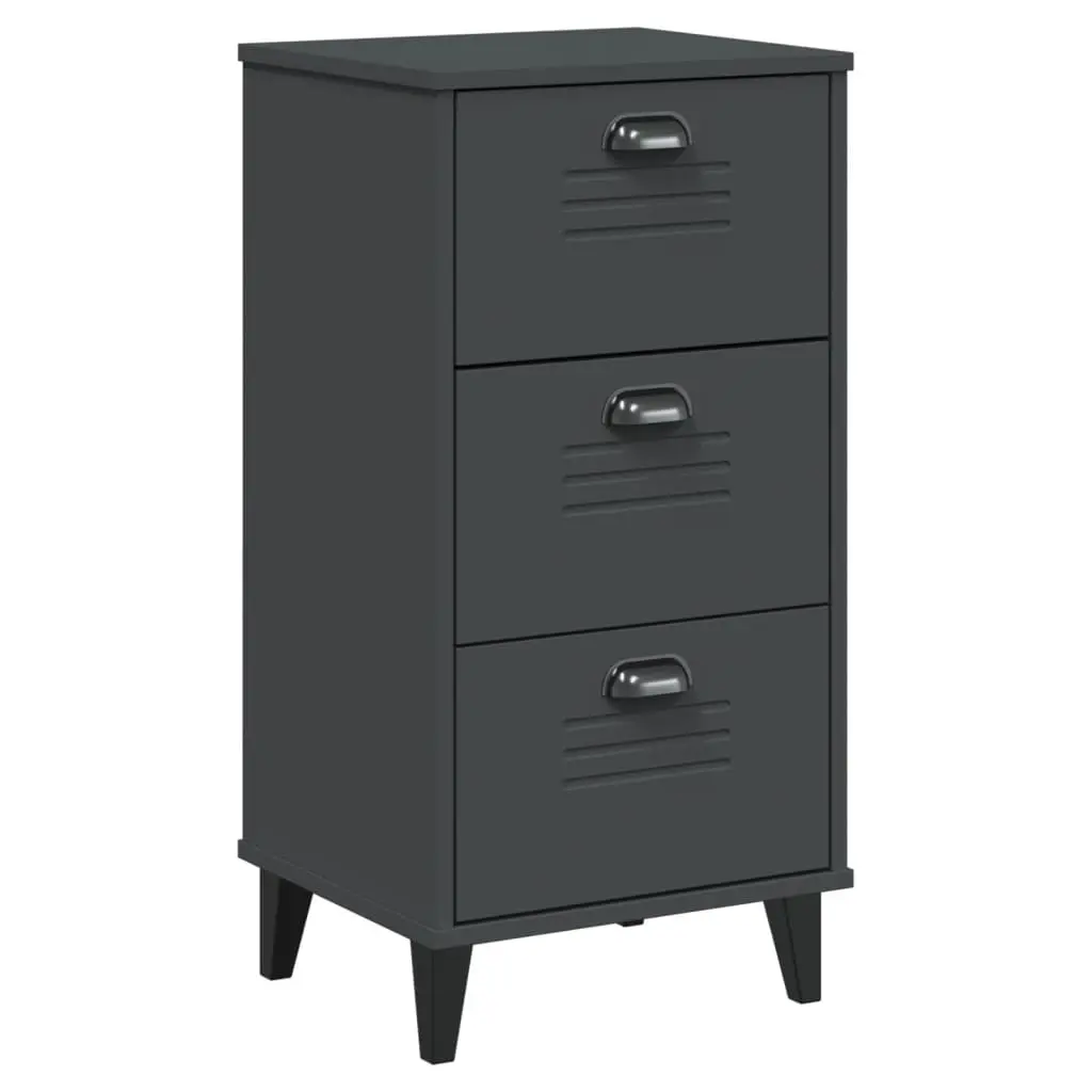 Bedside Cabinet VIKEN Anthracite Grey Engineered Wood 374919 - Furniture