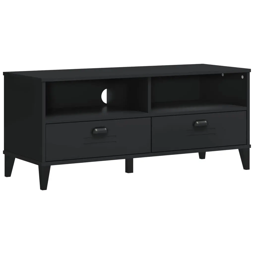TV Cabinet VIKEN Black Engineered Wood 374930 - Furniture