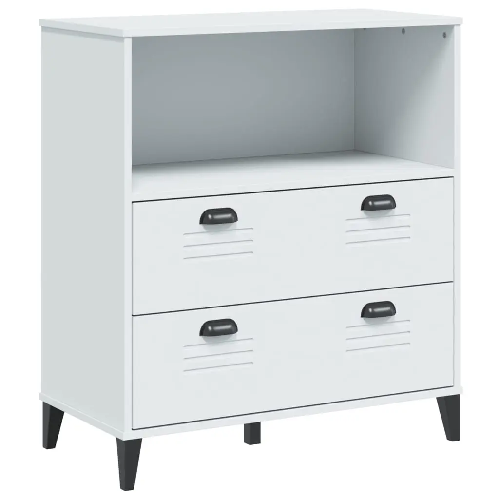 Bookcase VIKEN White 80x40x90 cm Engineered Wood 374944 - Furniture