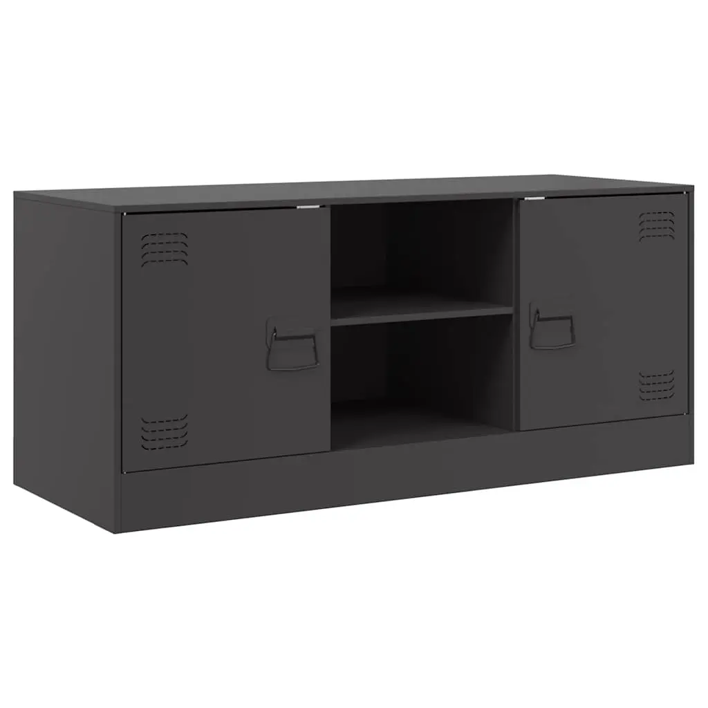 TV Cabinet Black 99x39x44 cm Steel 841685 - Furniture