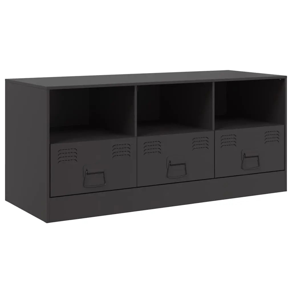 TV Cabinet Black 99x39x44 cm Steel 841733 - Furniture