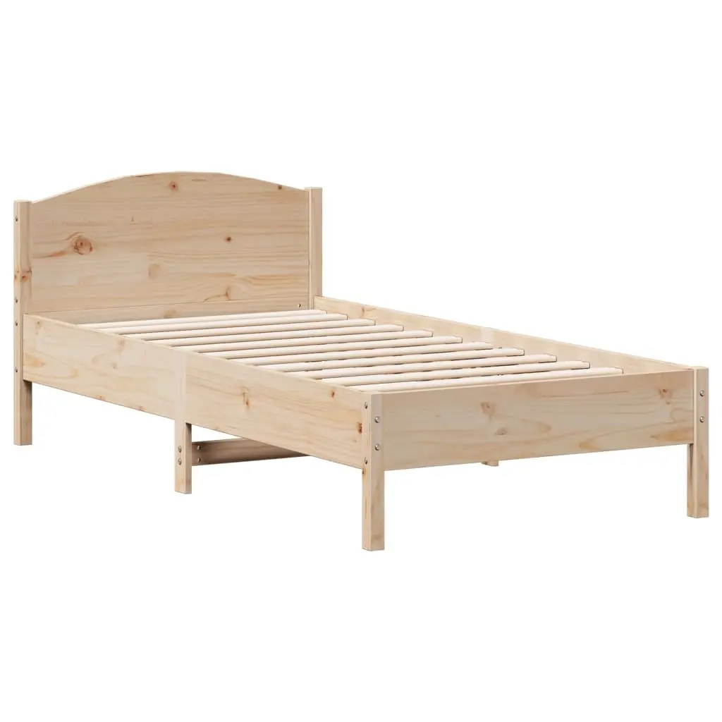 Bed Frame without Mattress 90x190 cm Solid Wood Pine 842622 - Furniture