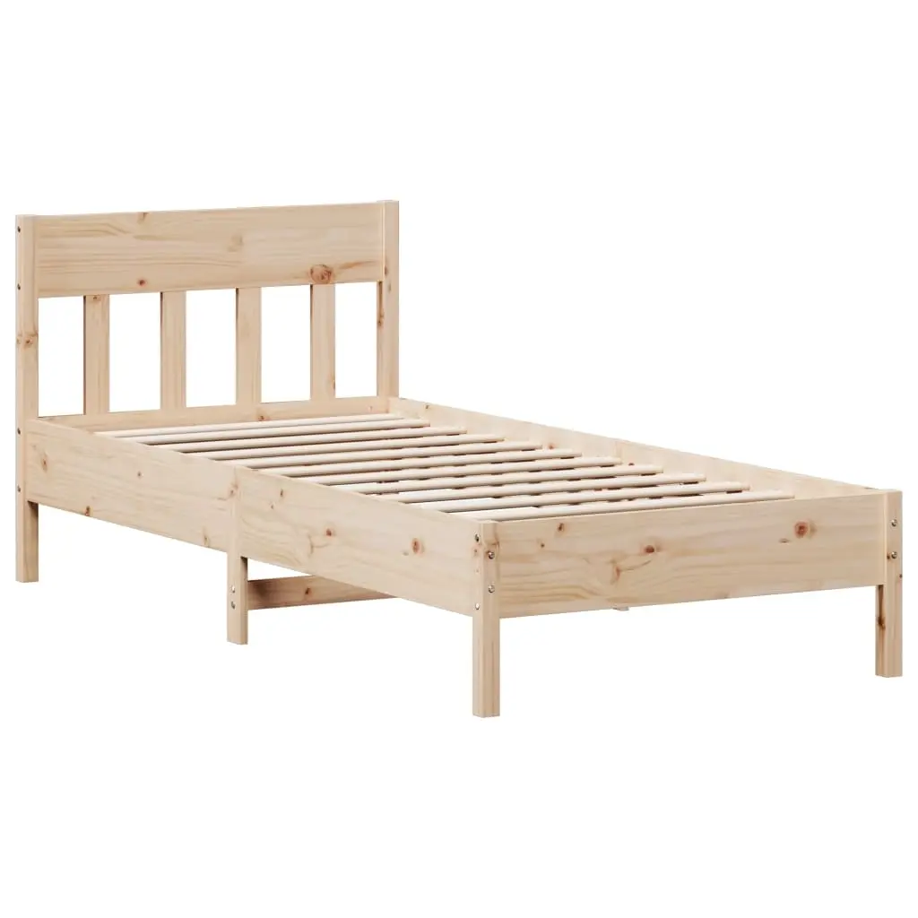 Bed Frame without Mattress 90x190 cm Solid Wood Pine 842674 - Furniture