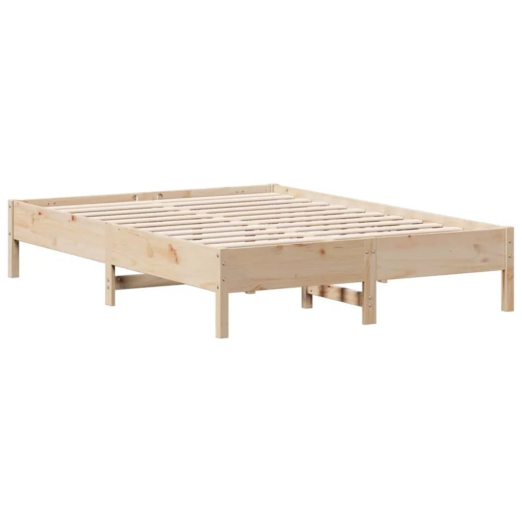 Bed Frame without Mattress 150x200 cm Solid Wood Pine 842694 - Furniture