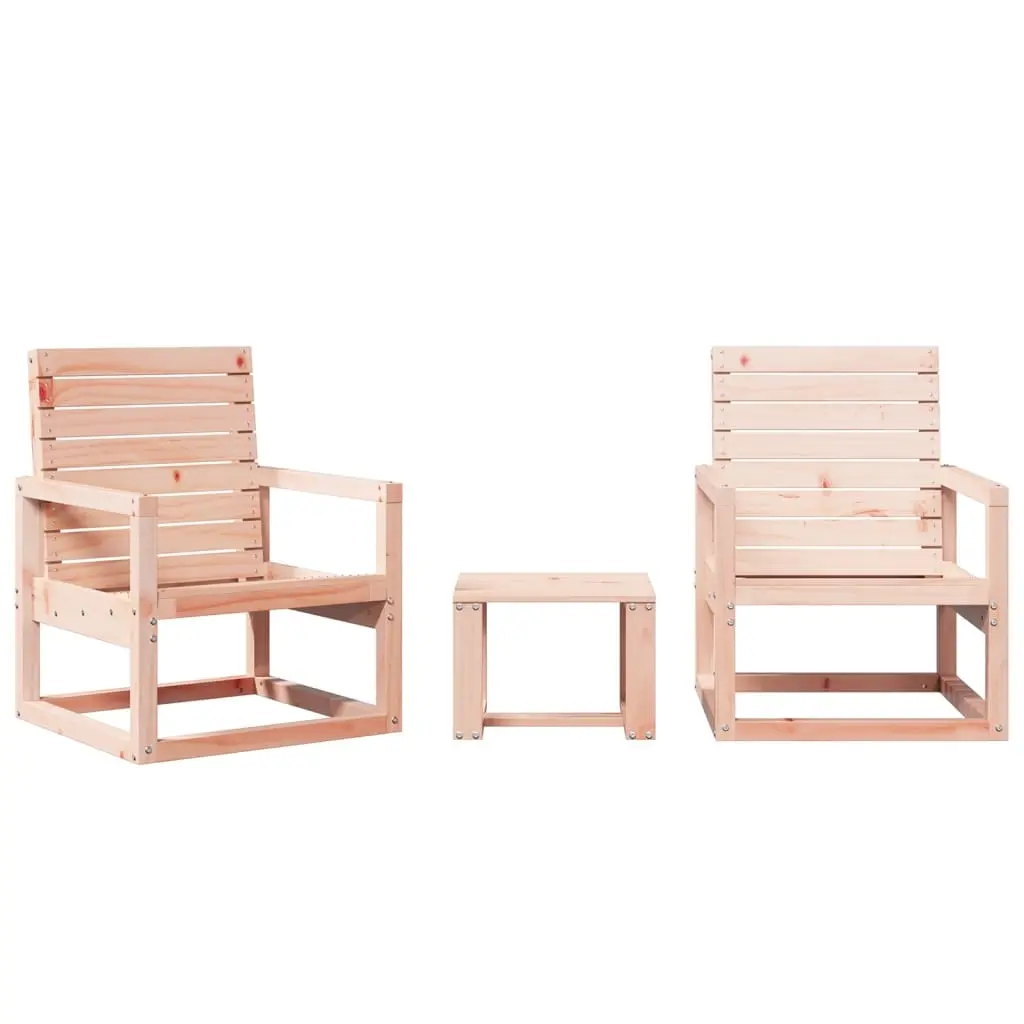 3 Piece Garden Lounge Set Solid Wood Douglas 832555 - Furniture