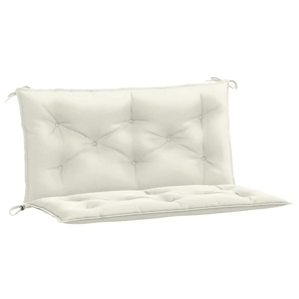 Garden Bench Cushions 2 pcs Melange Cream 100x50x7 cm Fabric 4002588 - Home & Garden