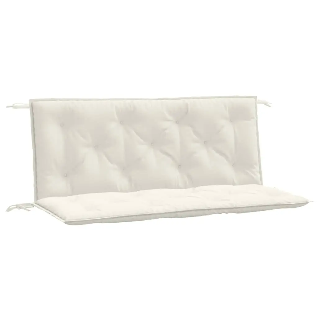 Garden Bench Cushions 2 pcs Melange Cream 120x50x7 cm Fabric 4002599 - Home & Garden