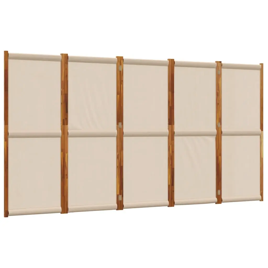 5-Panel Room Divider Taupe 350x180 cm 4003365