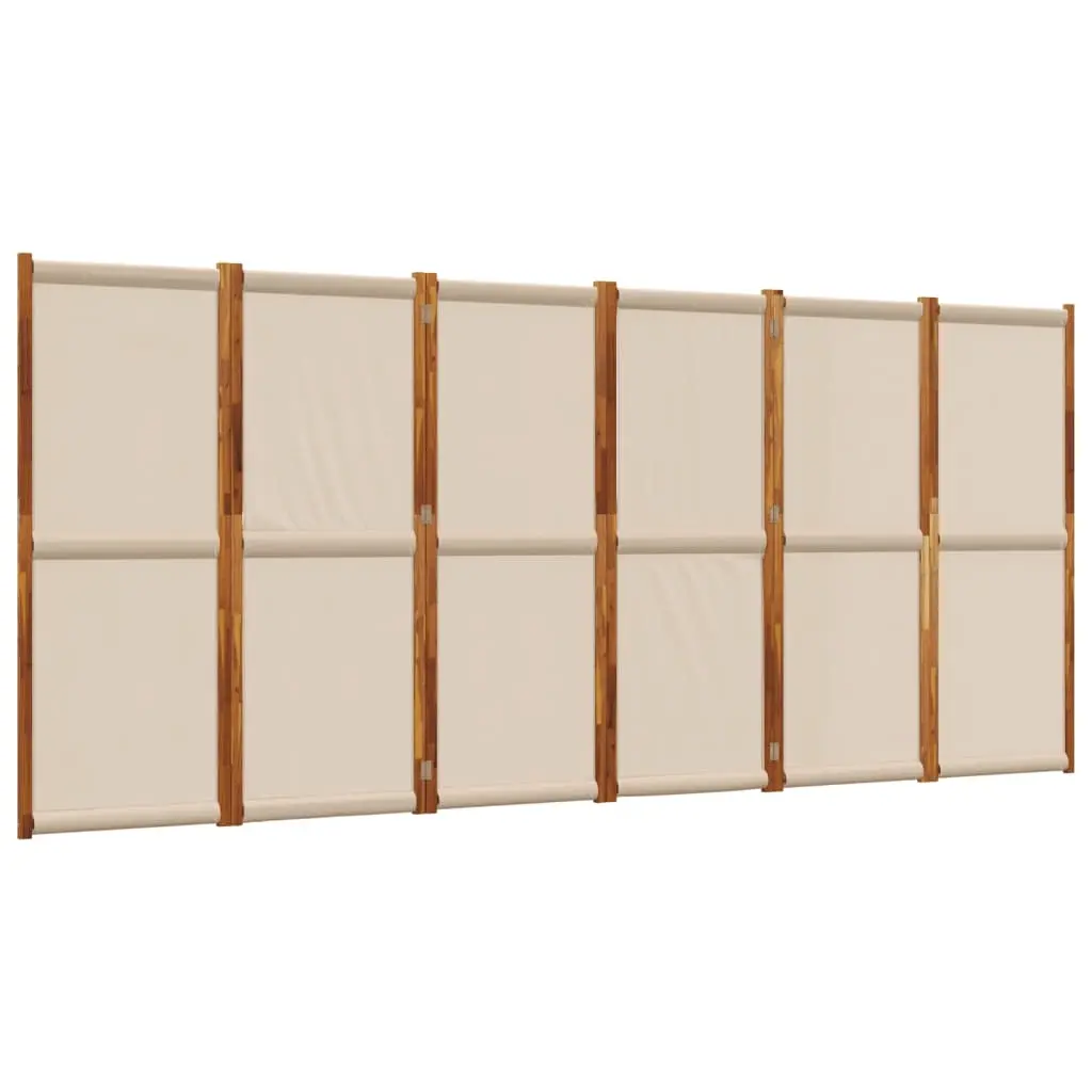 6-Panel Room Divider Taupe 420x180 cm 4003366