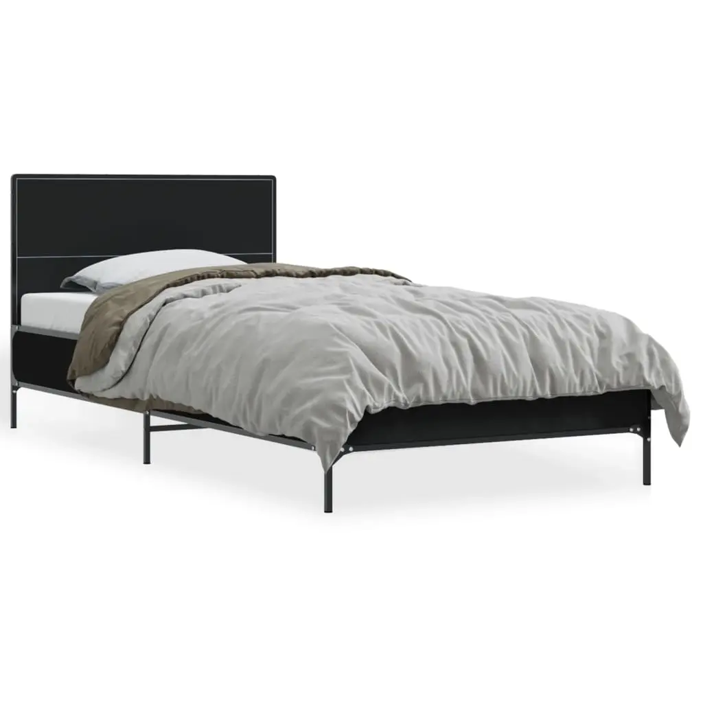 Bed Frame without Mattress Black 90x190 cm 845562 - Furniture