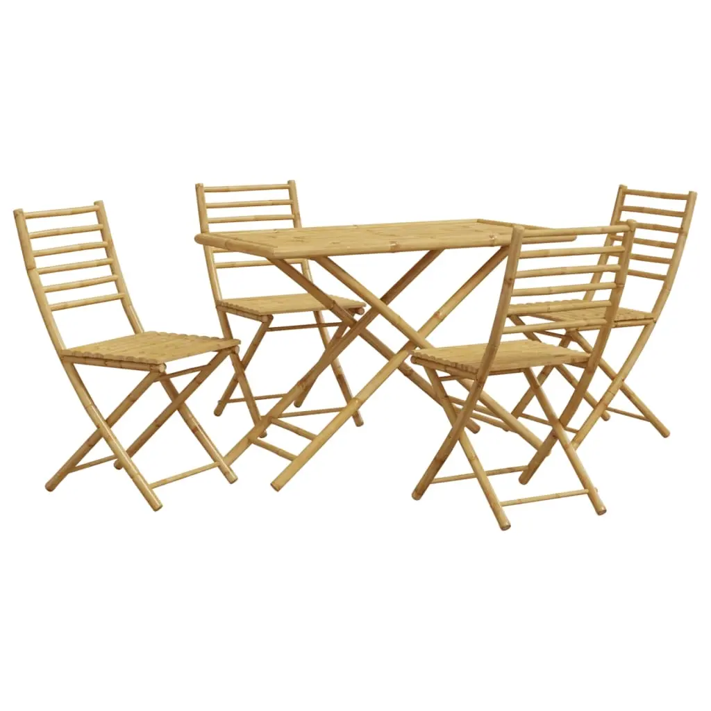 5 Piece Garden Dining Set Bamboo 3278530 - Furniture