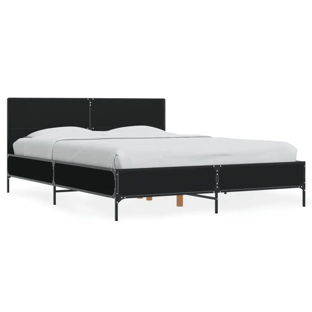 Bed Frame without Mattress Black 135x190 cm 3280027 - Furniture