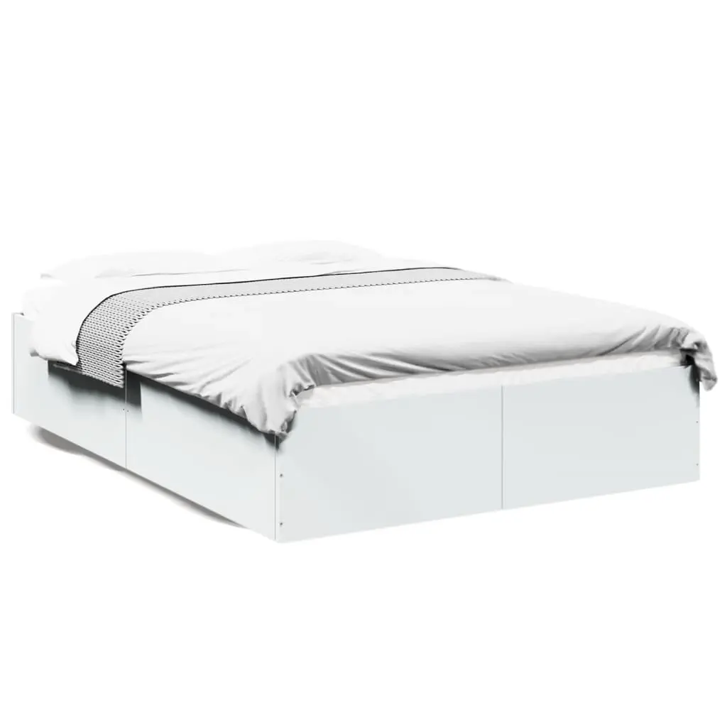 Bed Frame without Mattress White 135x190 cm 3281035 - Furniture