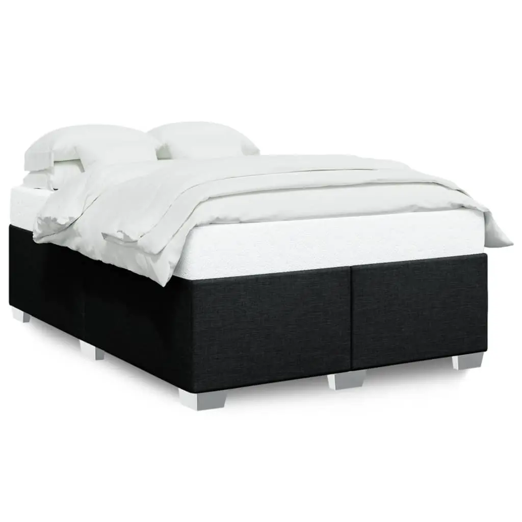 Bed Frame without Mattress Black Double Fabric 3284529 - Furniture