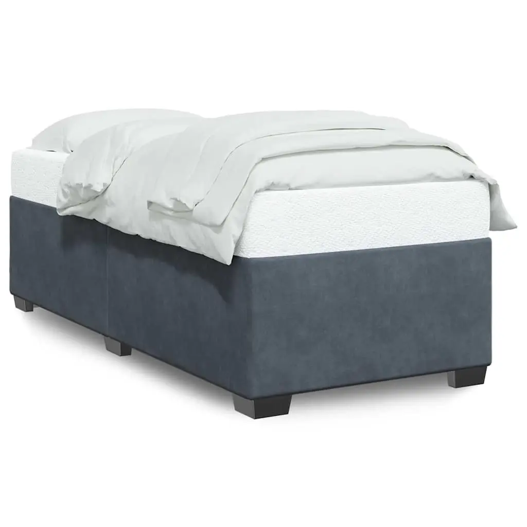Bed Frame without Mattress Dark Grey 90x190 cm Velvet 3284679 - Furniture