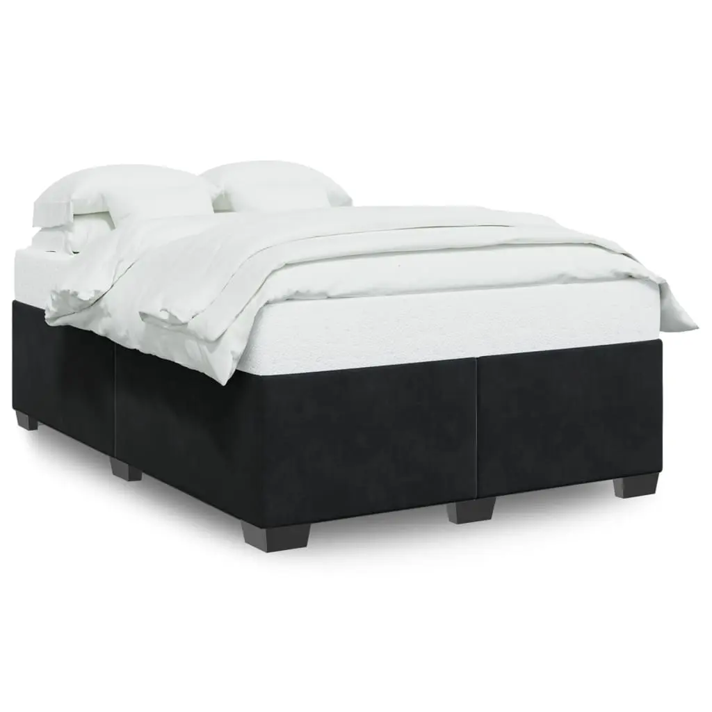 Bed Frame without Mattress Black Queen Velvet 3284686 - Furniture