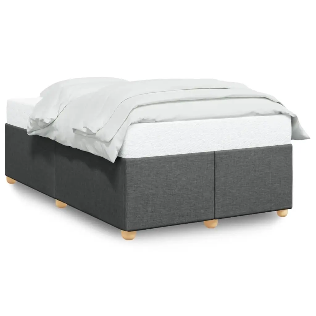 Bed Frame without Mattress Dark Grey Double Fabric 3284786 - Furniture