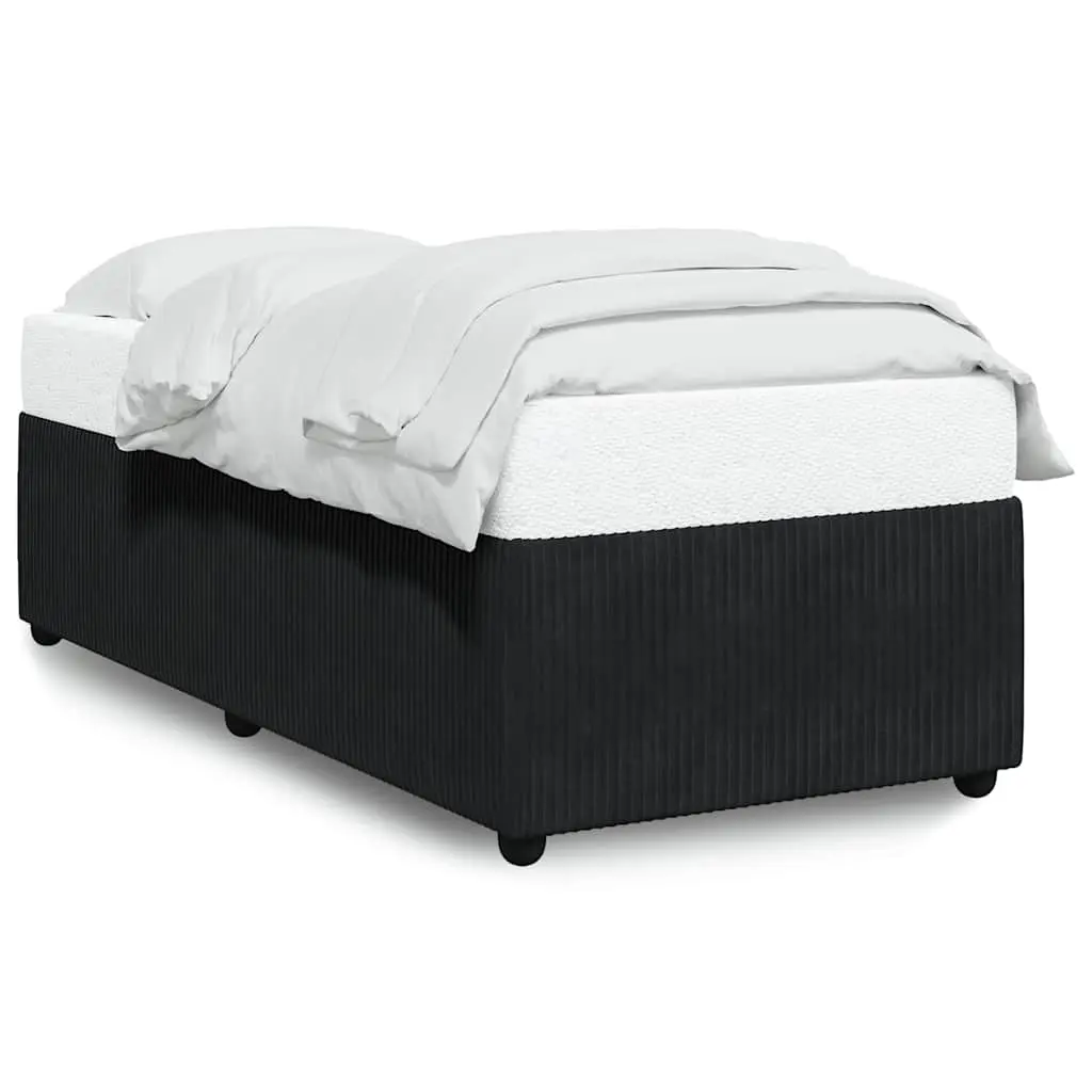 Bed Frame without Mattress Black 90x190 cm Velvet 3284978 - Furniture
