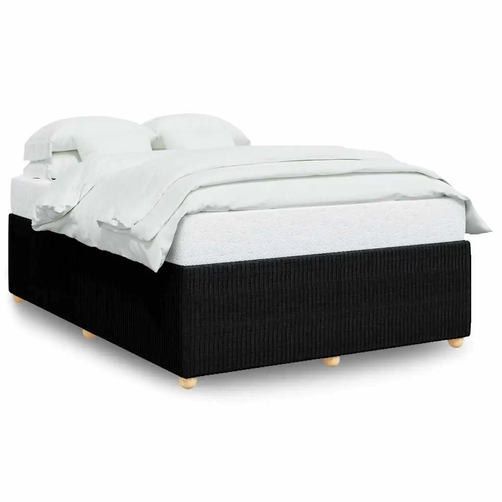 Bed Frame without Mattress Black Queen Fabric 3285079 - Furniture