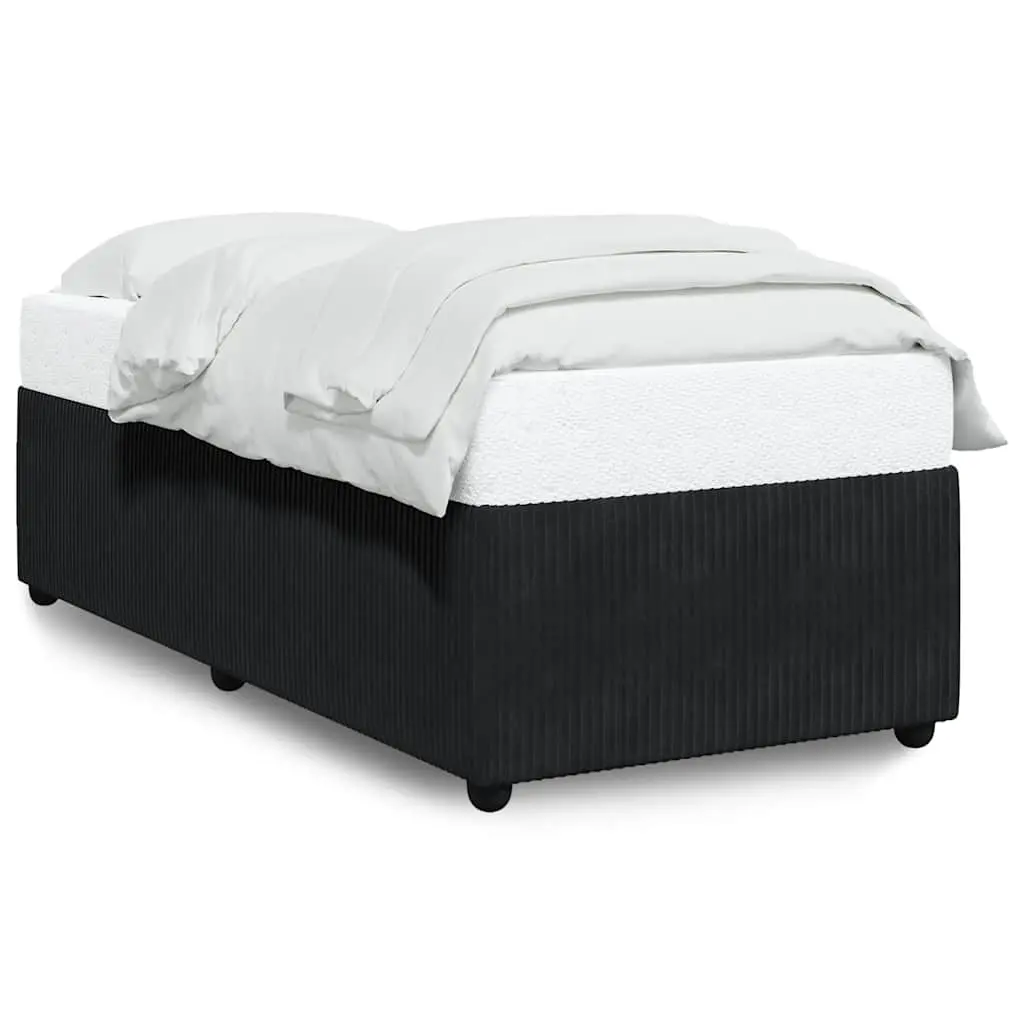 Bed Frame without Mattress Black 90x190 cm Velvet 3285081 - Furniture