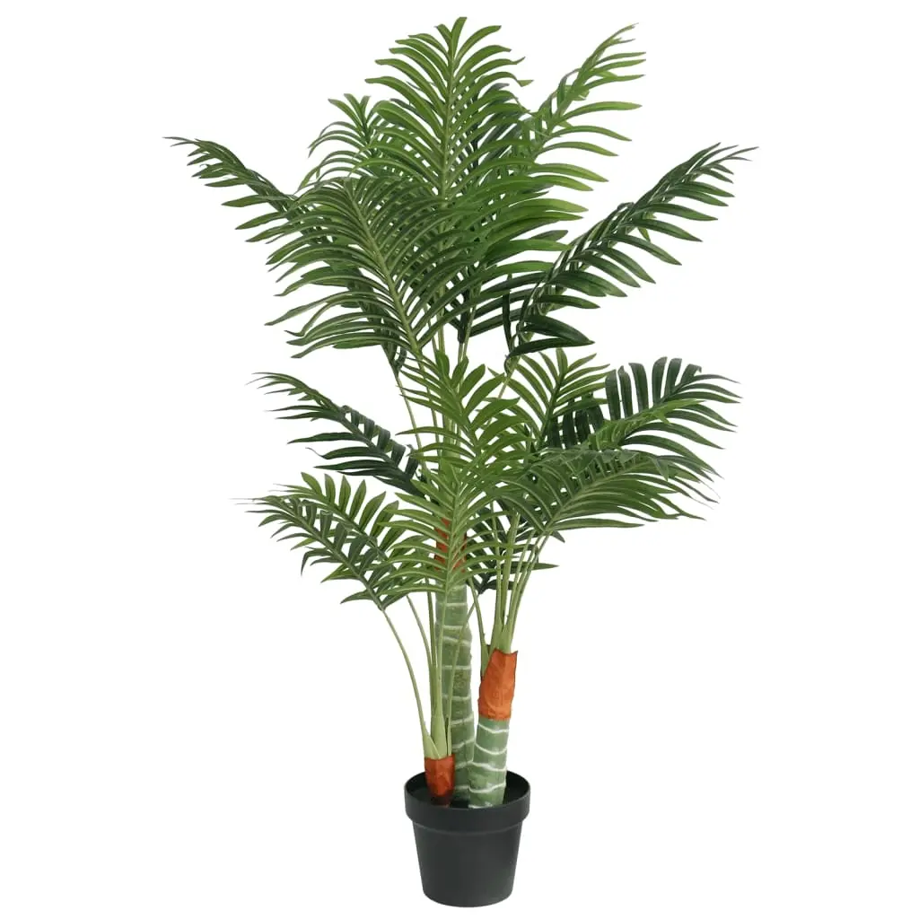 Artificial Palm Tree with 3 Trunks Green 120 cm PP 4010674 - Home & Garden