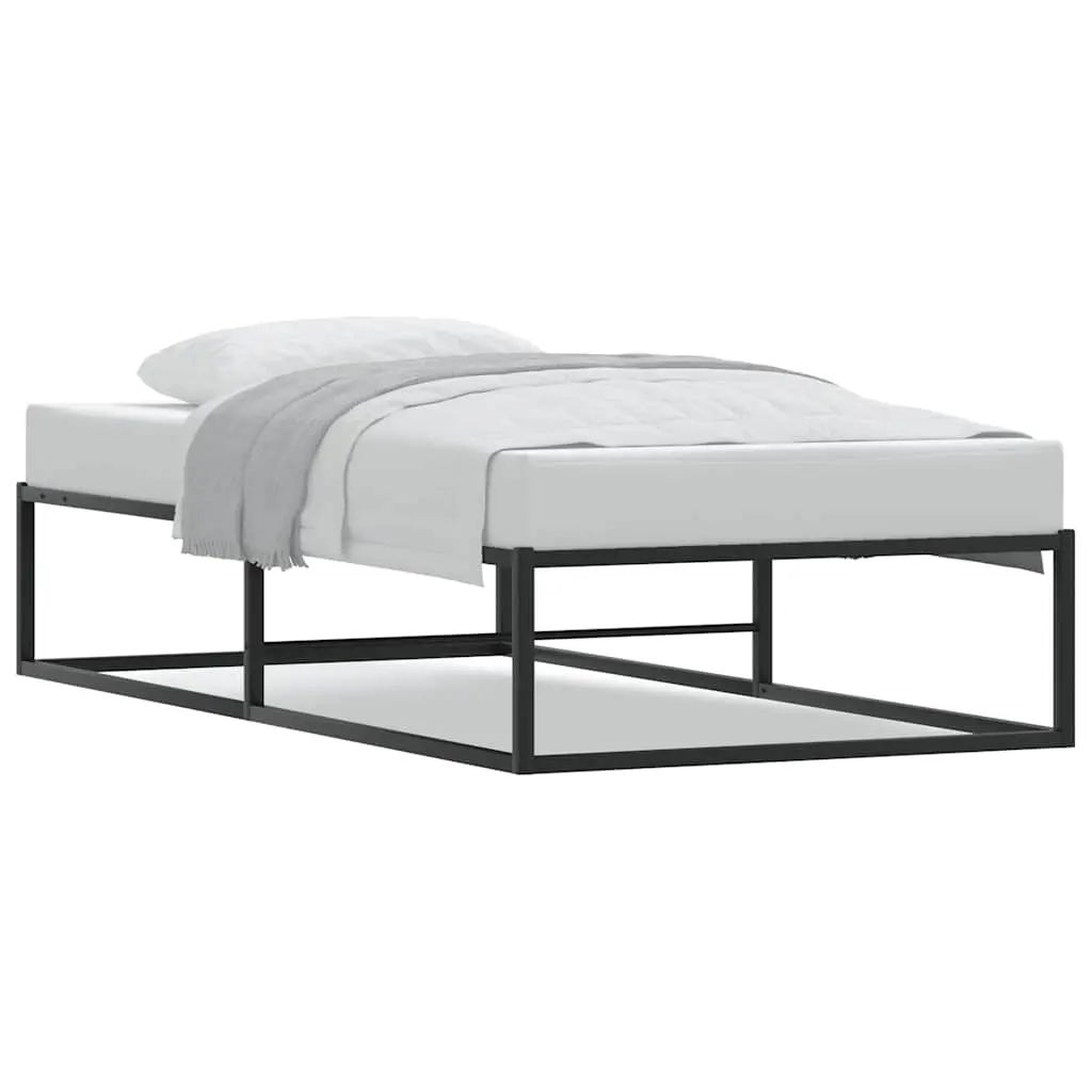 Bed Frame without Mattress Black 92x187 cm Single Metal 4017429 - Furniture