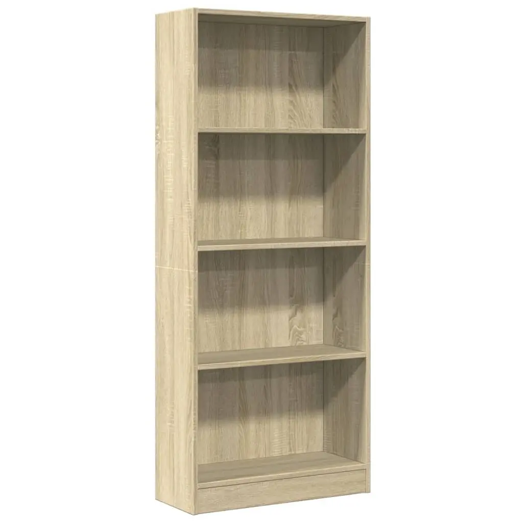 Bookcase Sonoma Oak 60x24x143 cm Engineered Wood 857814 - Furniture