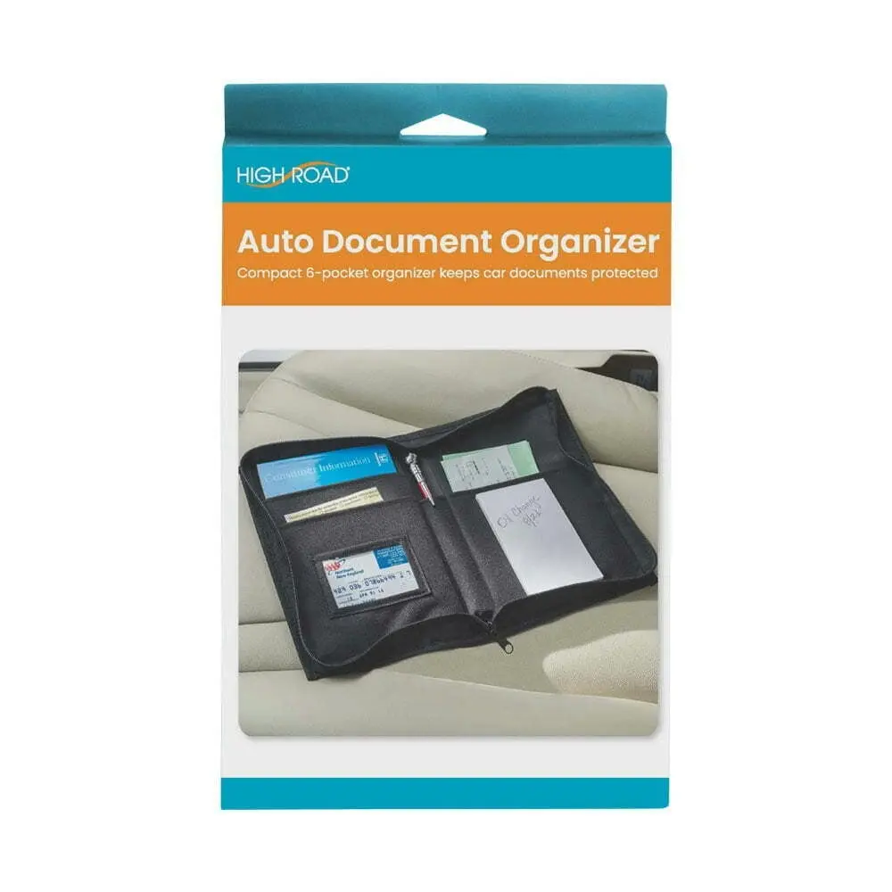 High Road Auto Document Organiser Car/SUV Registration Holder Pocket/Storage - Automotive