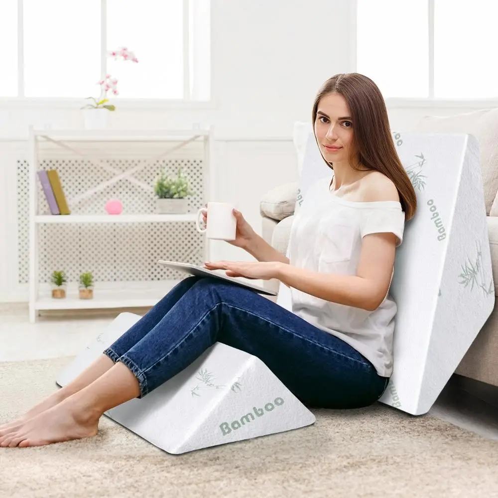 Starry Eucalypt Wedge Pillow Memory Foam Cool Gel Cushion - Home & Garden