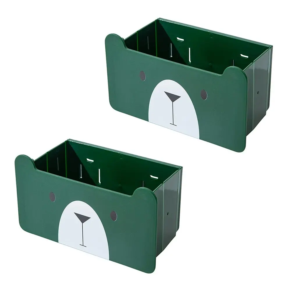 2Pcs Foldable Kitchen Drain Basket Multi-Function Storage Rack Household Basket