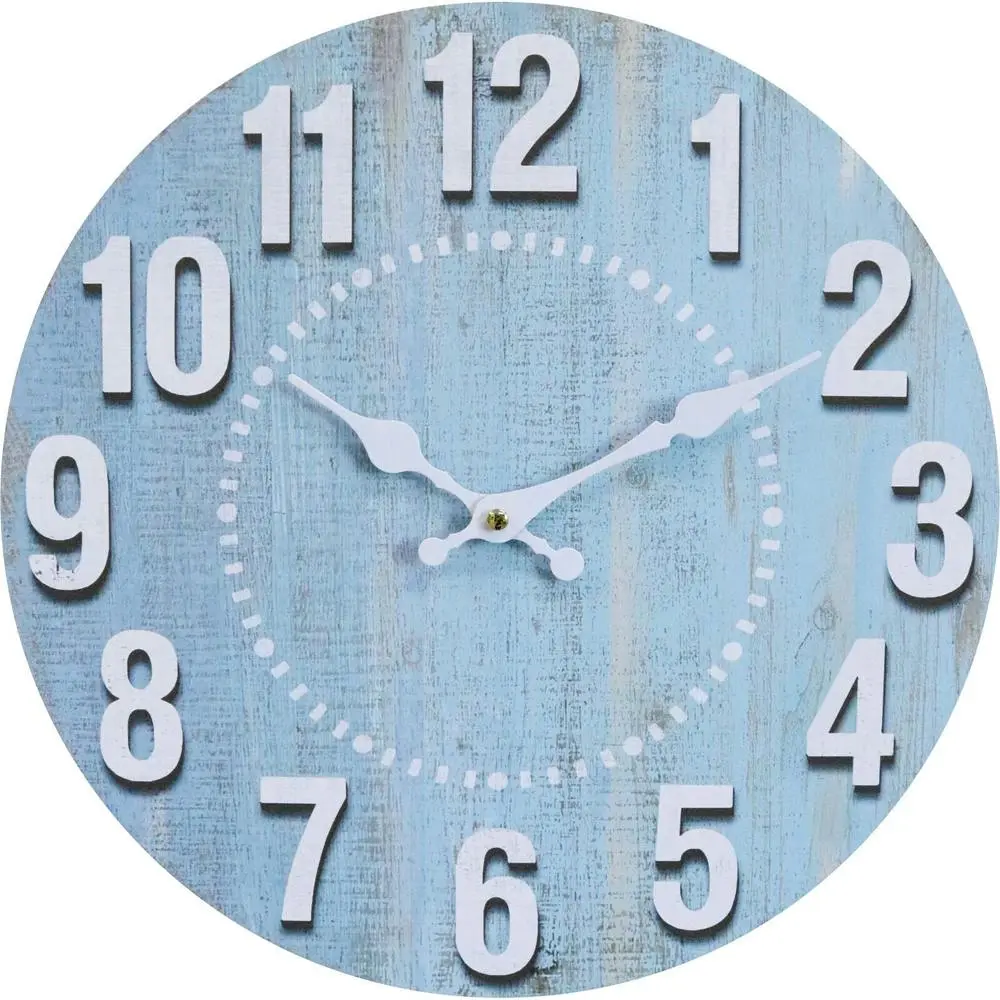 LVD Mist Hanging Wall Clock Analogue 34cm Round Home/Office Room Decor - Home & Garden