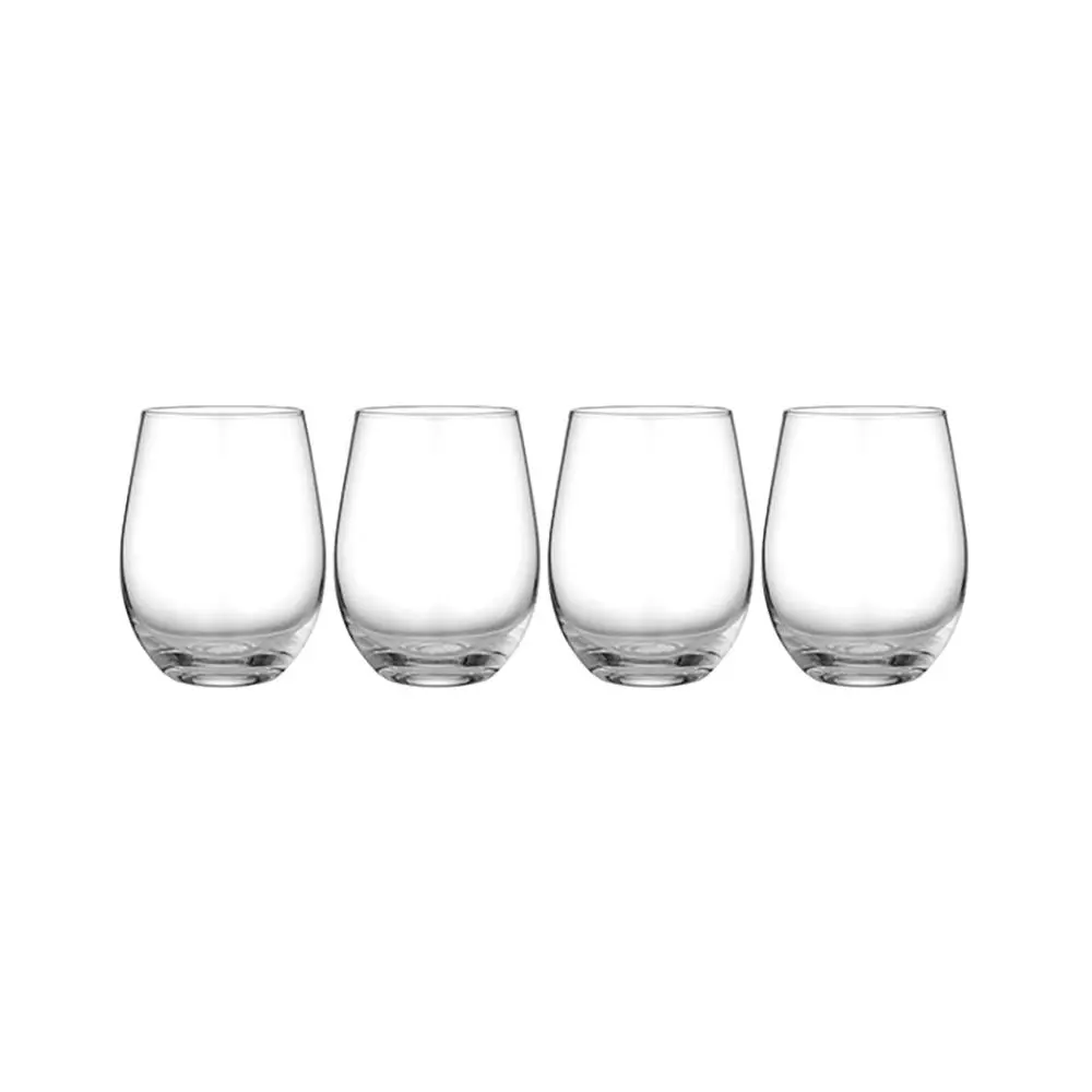4pc Tempa Quinn 520ml Glass Tumbler Water/Juice Cocktail Drinking Cup Set Clear - Home & Garden