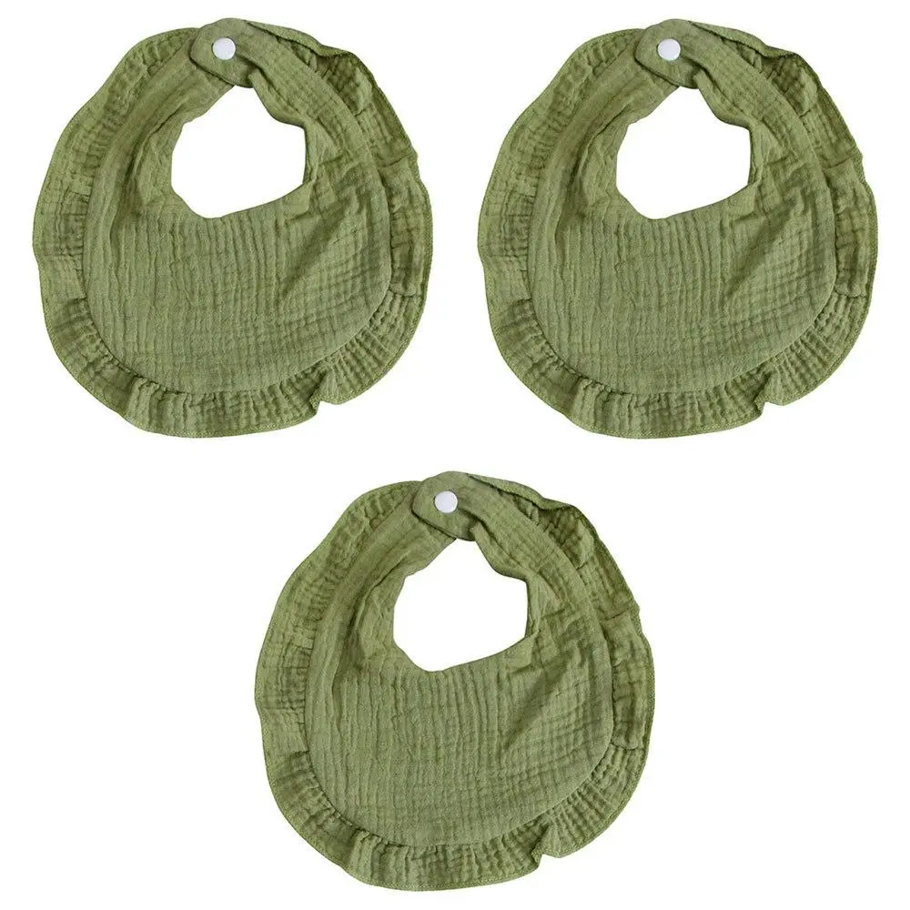 3x LVD Cotton Infant/Baby/Toddler Drool/Feeding Bibs Waterfall 35x21cm Assorted