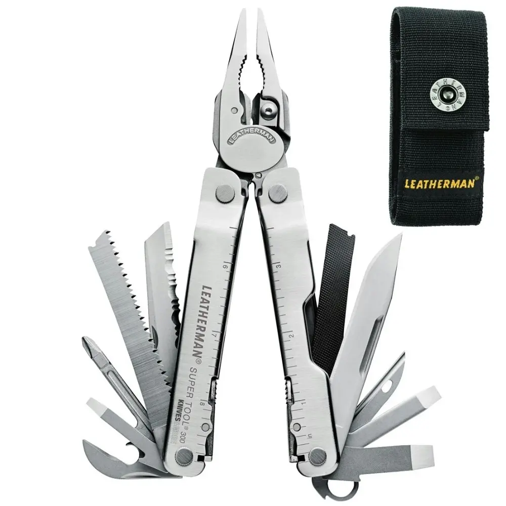 New Leatherman Supertool 300 Stainless Steel Multi Tool & Nylon Sheath - Sports & Outdoor