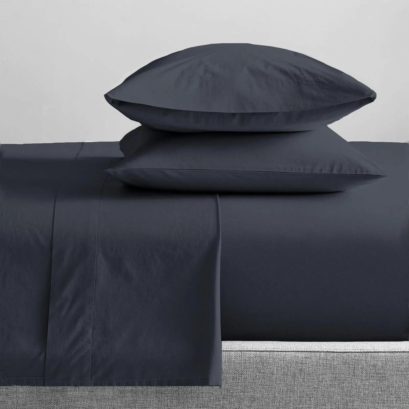 Renee Taylor Mega King Sheet Set 300TC Organic Cotton Home Bedding Turbulence - Home & Garden
