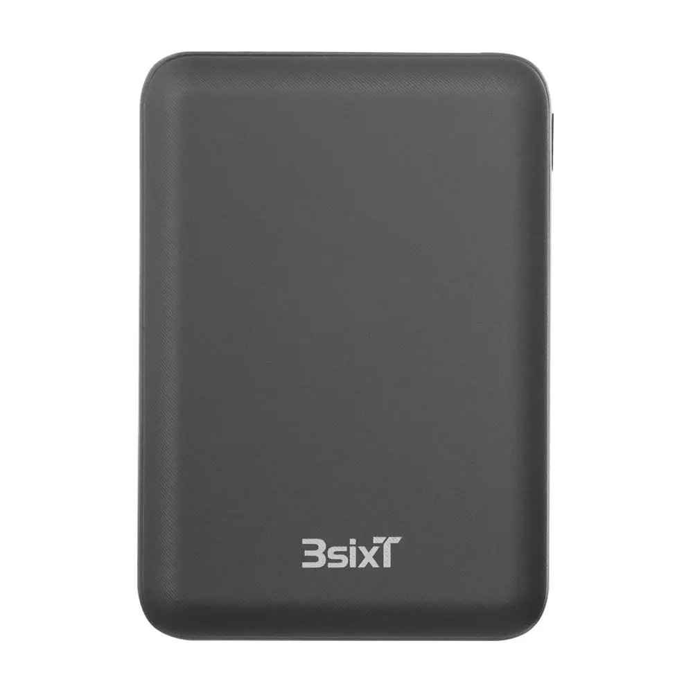 3sixT JetPak USB/USB-C Basix 2.0 10,000mAh Power Bank Phone Charging Battery BLK